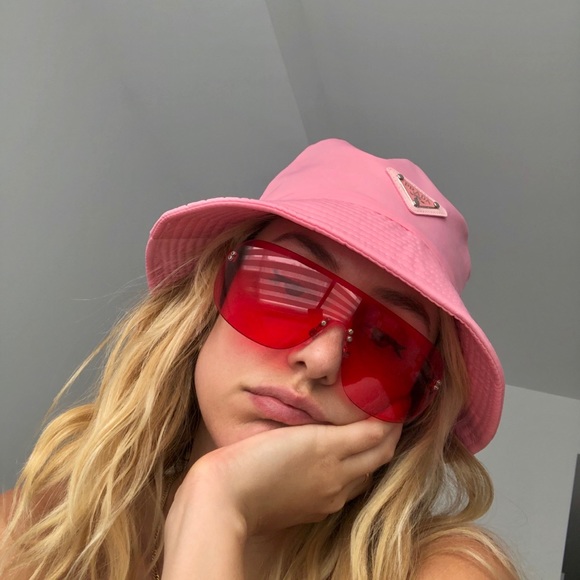 Prada Accessories - Prada pink bucket hat